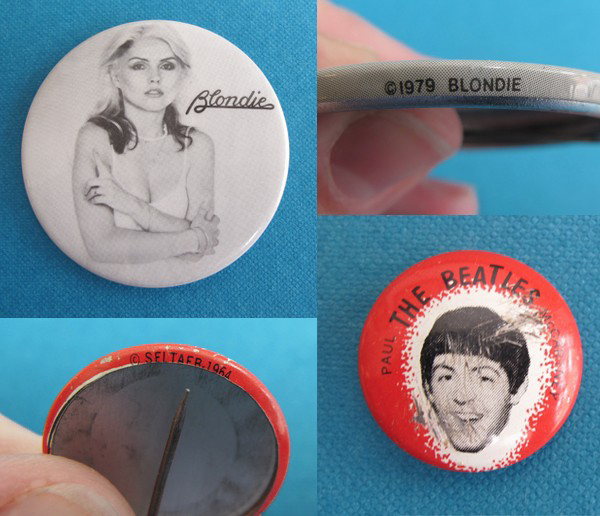 Blondie band buttons