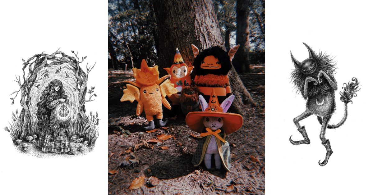 Folklore illustration and plush toys