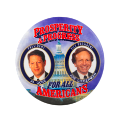 Prosperity and Progress for All Americans button
