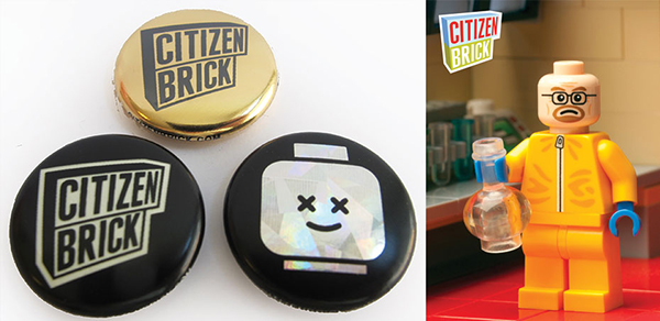 Citizen Brick button set