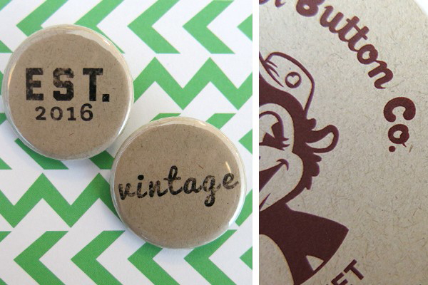 vintage look paper bag buttons