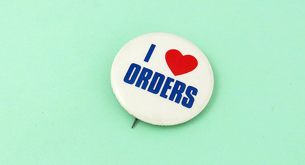 I heart orders button