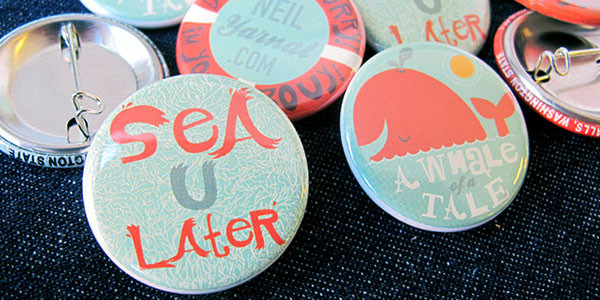 Neil Yarnal designed buttons