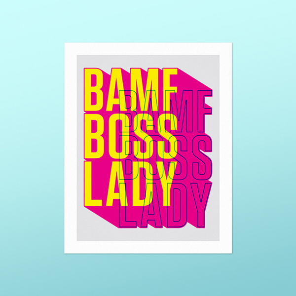 BAMF BOSS LADY print