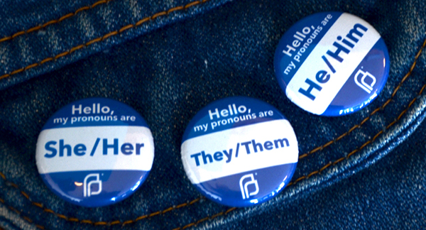 pronoun buttons