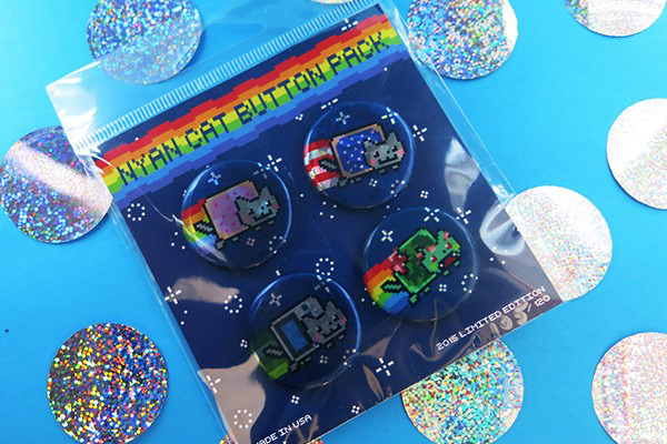 Nyan Cat button packs
