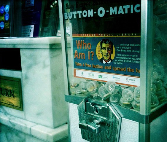 One Book One Chicago Button-O-Matic vending machine