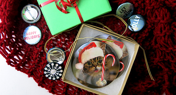 Lil Bub Christmas Button