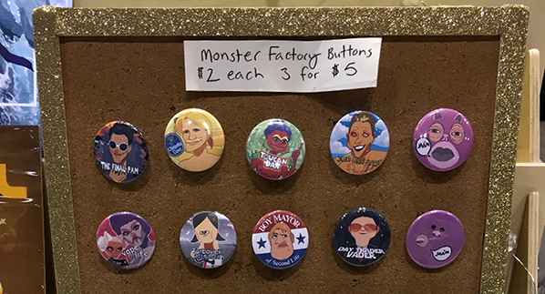 buttons on cork board