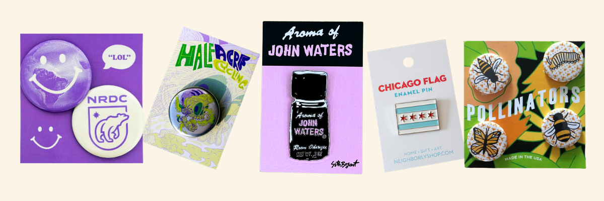 Eco-friendly backer cards for enamel pin packaging and custom button packs