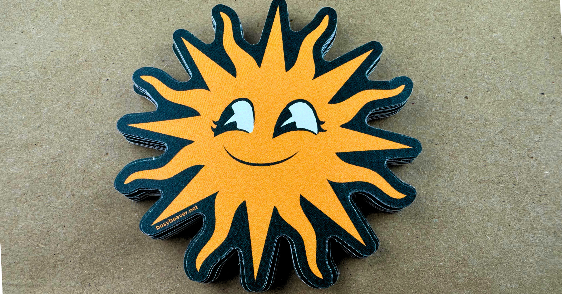Eco friendly biodegrable custom sticker from Busy Beaver
