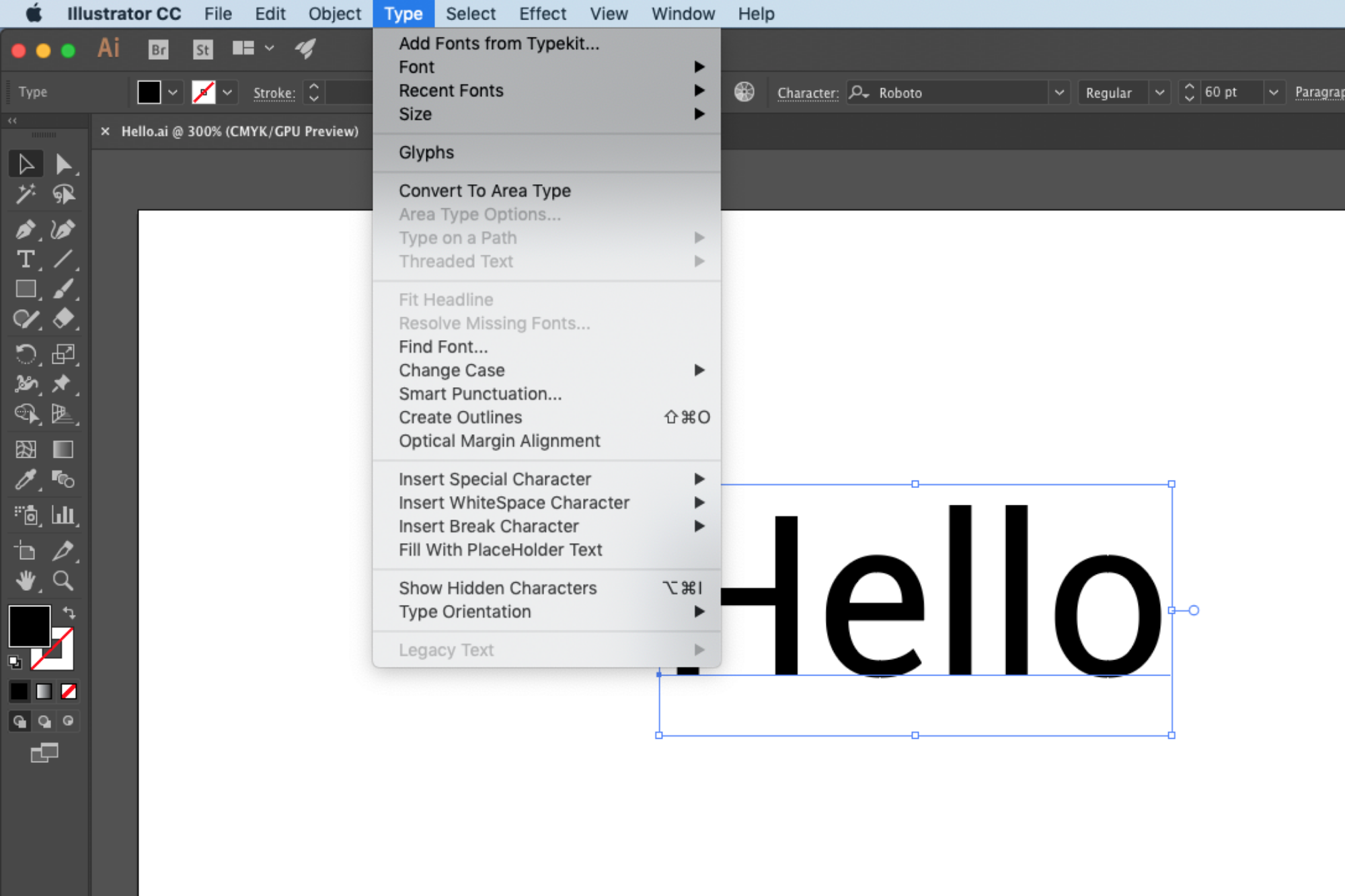 how to outline fonts in illustrator