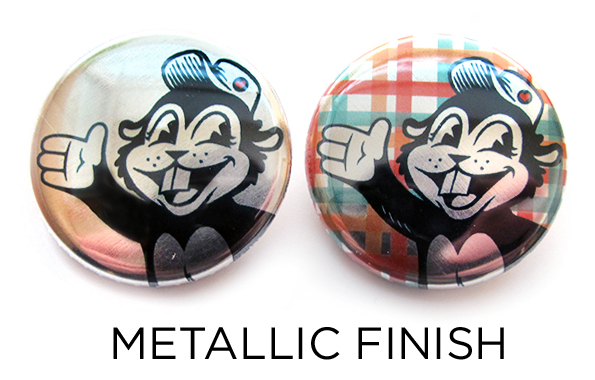 metallic finish button example