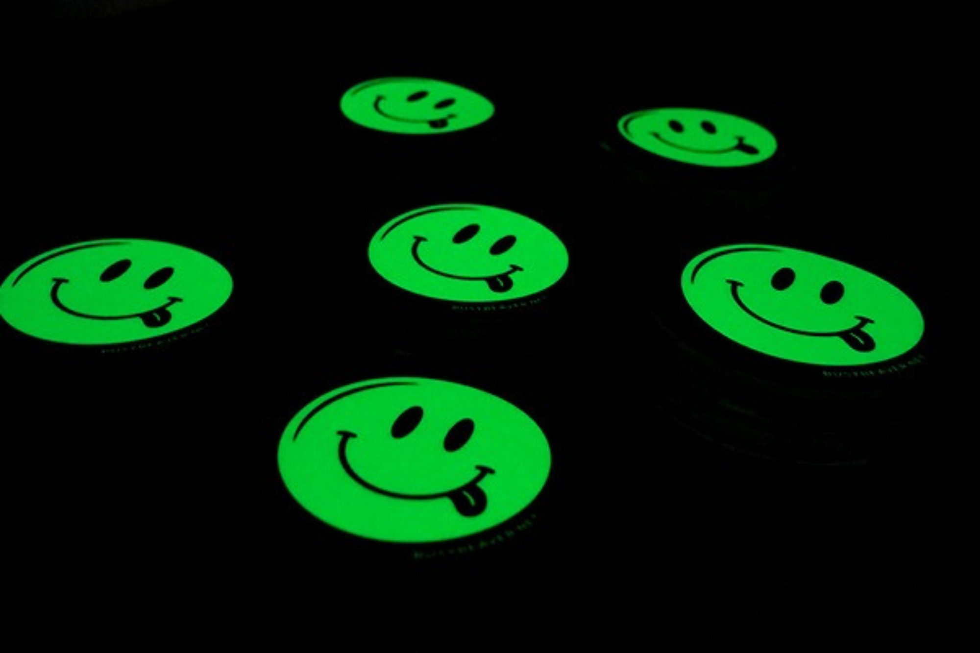 Laminated glow in the dark stickers