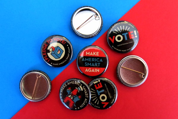 Studio Number One Make America Smart Again 2016 buttons