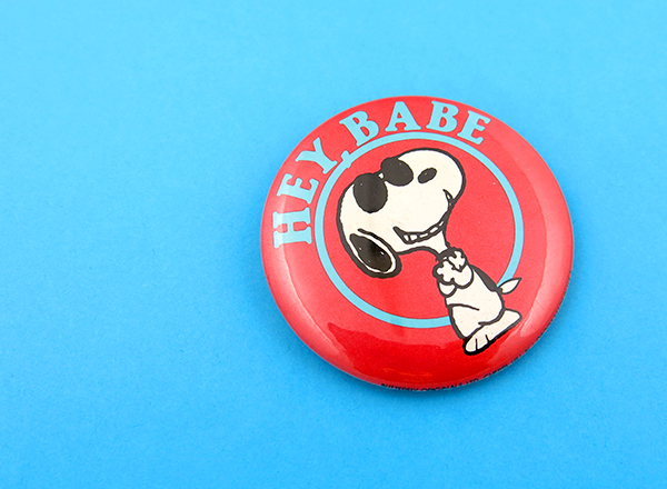 Joe Cool Snoopy Button