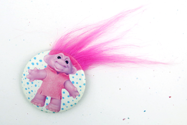 troll hair buttons